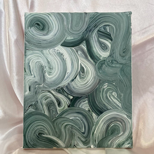 Liquid Swirls Abstract Painting- Neutral Tones