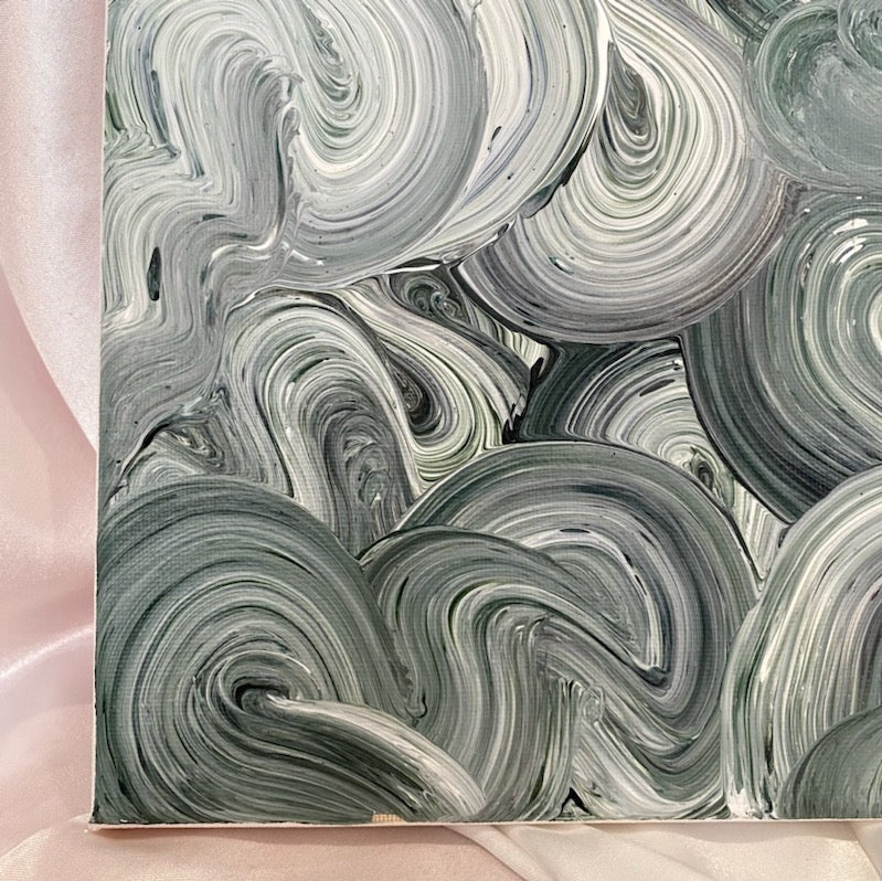 Liquid Swirls Abstract Painting- Neutral Tones