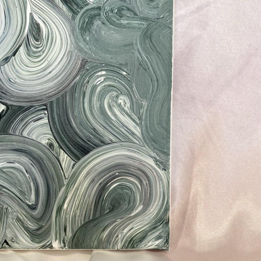 Liquid Swirls Abstract Painting- Neutral Tones