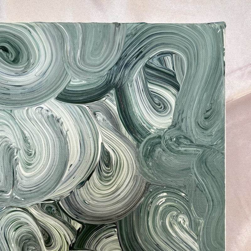 Liquid Swirls Abstract Painting- Neutral Tones