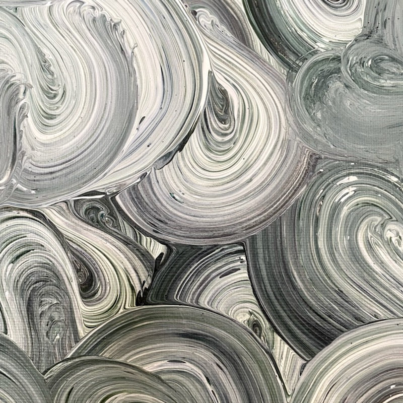 Liquid Swirls Abstract Painting- Neutral Tones