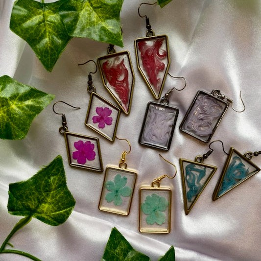 Moody Metal Framed Earrings