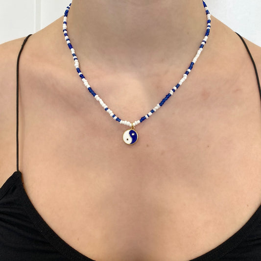 Cobalt Beaded Necklace