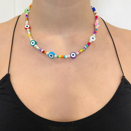 All Over Beaded Necklace